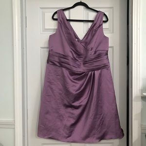 David's Bridal Plus Size Short Satin Dress